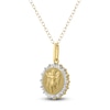 Thumbnail Image 2 of Diamond Angel Number 999 Medallion Necklace 1/4 ct tw 10K Yellow Gold 18&quot;