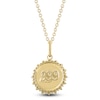 Thumbnail Image 4 of Diamond Angel Number 999 Medallion Necklace 1/4 ct tw 10K Yellow Gold 18&quot;