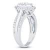 Thumbnail Image 2 of Brilliant Moments Multi-Diamond Oval Halo Engagement Ring 1 ct tw 14K White Gold