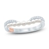 Thumbnail Image 1 of Pnina Tornai Cultured Pearl & Diamond Curved Anniversary Ring 1/6 ct tw 14K White Gold