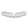 Thumbnail Image 3 of Pnina Tornai Cultured Pearl & Diamond Curved Anniversary Ring 1/6 ct tw 14K White Gold