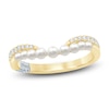 Thumbnail Image 1 of Pnina Tornai Cultured Pearl & Diamond Curved Anniversary Ring 1/6 ct tw 14K Yellow Gold