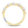 Thumbnail Image 4 of Pnina Tornai Cultured Pearl & Diamond Two-Row Contour Anniversary Ring 1/3 ct tw 14K Yellow Gold