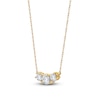 Thumbnail Image 2 of Lab-Created Diamond Three-Stone Necklace 1 ct tw 14K Yellow Gold 18&quot;