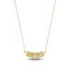 Thumbnail Image 3 of Lab-Created Diamond Three-Stone Necklace 1 ct tw 14K Yellow Gold 18&quot;