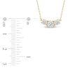 Thumbnail Image 4 of Lab-Created Diamond Three-Stone Necklace 1 ct tw 14K Yellow Gold 18&quot;