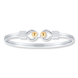 Wrapped Loop Bangle 14K Gold Accents Sterling Silver