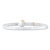 Thumbnail Image 1 of Bangle Bracelet Diamond Accents Sterling Silver/14K Gold