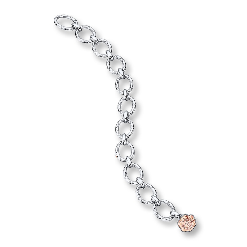 Tacori Link Bracelet Sterling Silver/18K Rose Gold 7.25" Length