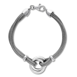 Circle Mesh Bracelet Sterling Silver 7.5&quot;