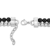 Thumbnail Image 3 of Men's Black Onyx Bead & Box Chain Bracelet Stainless Steel 8.5&quot;