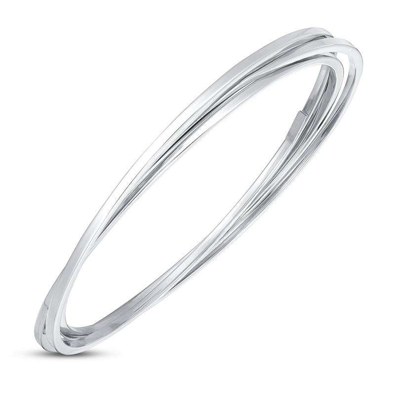 Square Tube Bangle Bracelet Sterling Silver