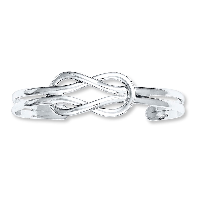 Love Knot Cuff Bracelet Sterling Silver