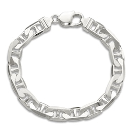 Men's Solid Bracelet Anchor Chain Sterling Silver