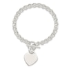 Thumbnail Image 0 of Engravable Heart Bracelet Sterling Silver 8.5"