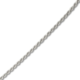 Diamond-cut Rope Chain Anklet Sterling Silver 10&quot;