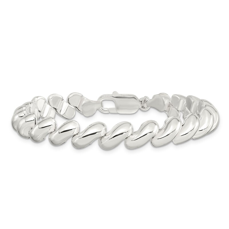 Sterling Silver Monogram Bracelet - 3 Sizes 7.5 inch / Small