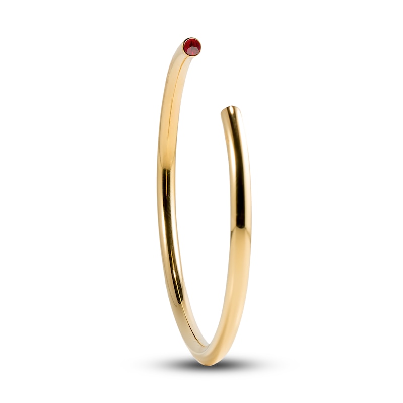 Stella Valle January Birthstone Bangle Bracelet Red Crystal 18K Gold-Plated Brass