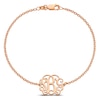 Rose Gold Plated Silver Monogram Bracelet