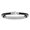 Esquire Men's Jewelry Black Diamond Leather Bracelet