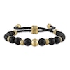 Thumbnail Image 1 of 1933 by Esquire Men's Natural Black Onyx Bracelet 18K Yellow Gold-Plated Sterling Silver