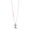 Thumbnail Image 0 of Marco Dal Maso Cross Pendant Necklace Sterling Silver/18K Yellow Gold-Plated 24.5"