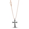 Thumbnail Image 1 of Marco Dal Maso Cross Pendant Necklace Sterling Silver/18K Yellow Gold-Plated 24.5"