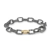 Thumbnail Image 1 of Marco Dal Maso Men's Warrior Link Bracelet Sterling Silver/18K Yellow Gold-Plated 8"