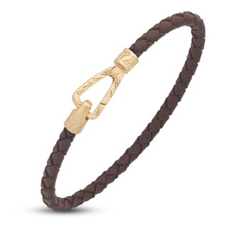 ELIO LEATHER BRACELET FOR MAN > WOVEN LEATHER NAVY BLUE – RODERER