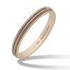 Thumbnail Image 1 of Marco Dal Maso Men's Acies Wide Bangle Brown Enamel Sterling Silver/18K Rose Gold-Plated 7"