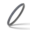 Thumbnail Image 1 of Marco Dal Maso Men's Acies Thin Bangle Bracelet Blue Enamel Sterling Silver 7&quot;