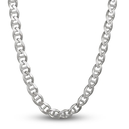 Men's Solid Mariner Chain Necklace Sterling Silver 10.9mm 24&quot;