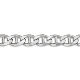 Men's Solid Mariner Chain Bracelet Sterling Silver 11mm 8.5&quot;