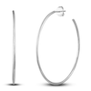 Thumbnail Image 1 of Round Wire Hoop Earrings 14K White Gold 40mm