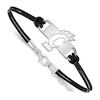 Thumbnail Image 1 of University of Cincinnati Leather Bracelet Sterling Silver 7&quot;