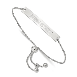 Penn State University Bar Bolo Bracelet Sterling Silver 9&quot;