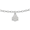 Thumbnail Image 1 of Ohio State University Anklet Sterling Silver 9&quot;