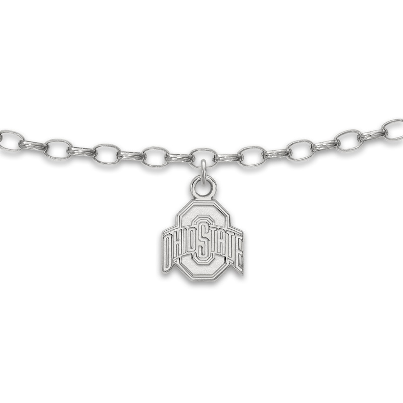 Main Image 1 of Ohio State University Anklet Sterling Silver 9&quot;