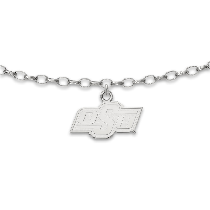 Oklahoma State University Anklet Sterling Silver 9"