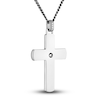 Thumbnail Image 3 of 1933 by Esquire Men's Carbon Fiber Cross Pendant Necklace Sterling Silver 22&quot;