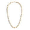 Thumbnail Image 1 of 1933 by Esquire Men's Solid Paperclip Necklace 14K Yellow Gold-Plated Sterling Silver 22&quot;