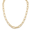 Thumbnail Image 3 of 1933 by Esquire Men's Solid Paperclip Necklace 14K Yellow Gold-Plated Sterling Silver 22&quot;