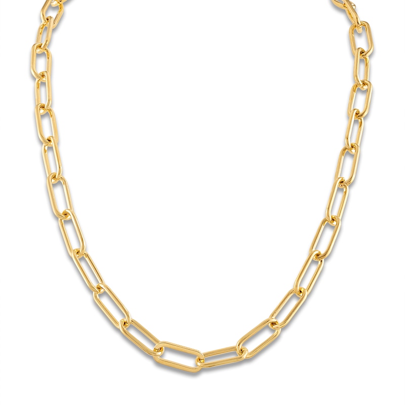 Main Image 3 of 1933 by Esquire Men's Solid Paperclip Necklace 14K Yellow Gold-Plated Sterling Silver 22&quot;