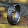 Thumbnail Image 3 of Men's Damascus Marble Wedding Band Tantalum