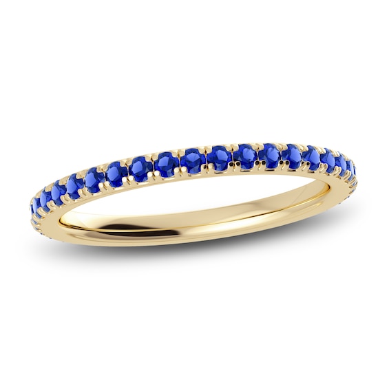 Juliette Maison Natural Blue Sapphire Eternity Ring 10K Yellow Gold | Jared