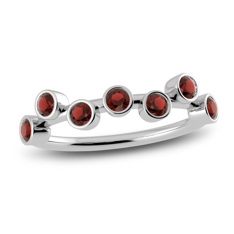 Juliette Maison Natural Garnet Ring 10K White Gold