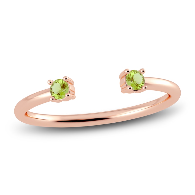 Main Image 1 of Juliette Maison Natural Peridot Cuff Ring 10K Rose Gold