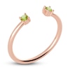 Thumbnail Image 2 of Juliette Maison Natural Peridot Cuff Ring 10K Rose Gold