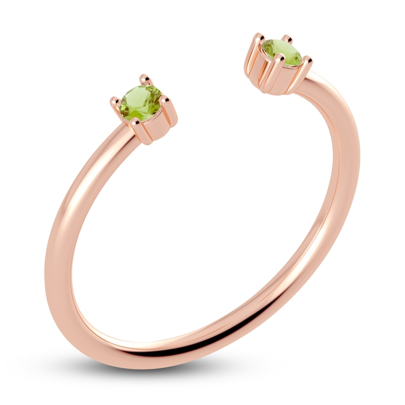 Main Image 2 of Juliette Maison Natural Peridot Cuff Ring 10K Rose Gold