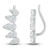 Thumbnail Image 2 of Diamond Climber Earrings 1/3 ct tw Round 10K White Gold